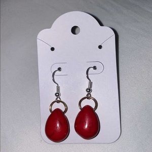 Red with dark red marble detail